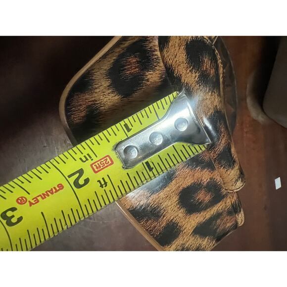 STEVE MADDEN COLOGNE LEOPARD PRINT STILETTO SANDALS SIZE 9 1/2M - Picture 7 of 8